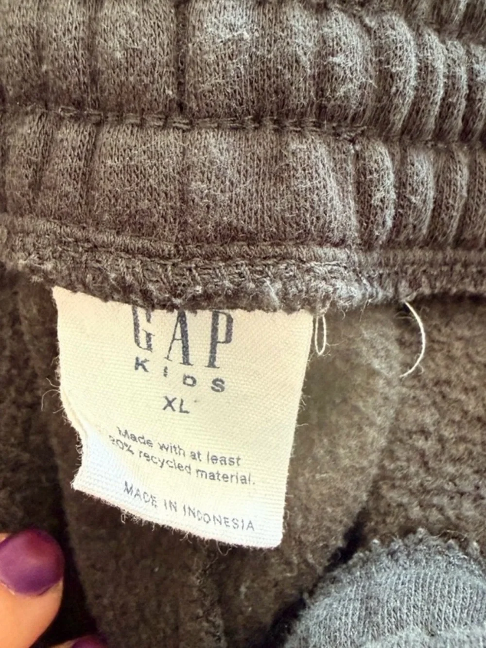 GAP Kids XL Sweatpants Bundle 2 Pair Gray Cargo Black Wide Leg